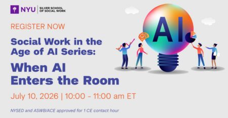 Graphic showing the title of the workshop, "When AI Enters the Room," and details of the time and date of the workshop.