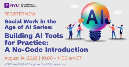 Graphic showing the title of the workshop, "Building AI Tools For Practice," and details of the time and date of the workshop.